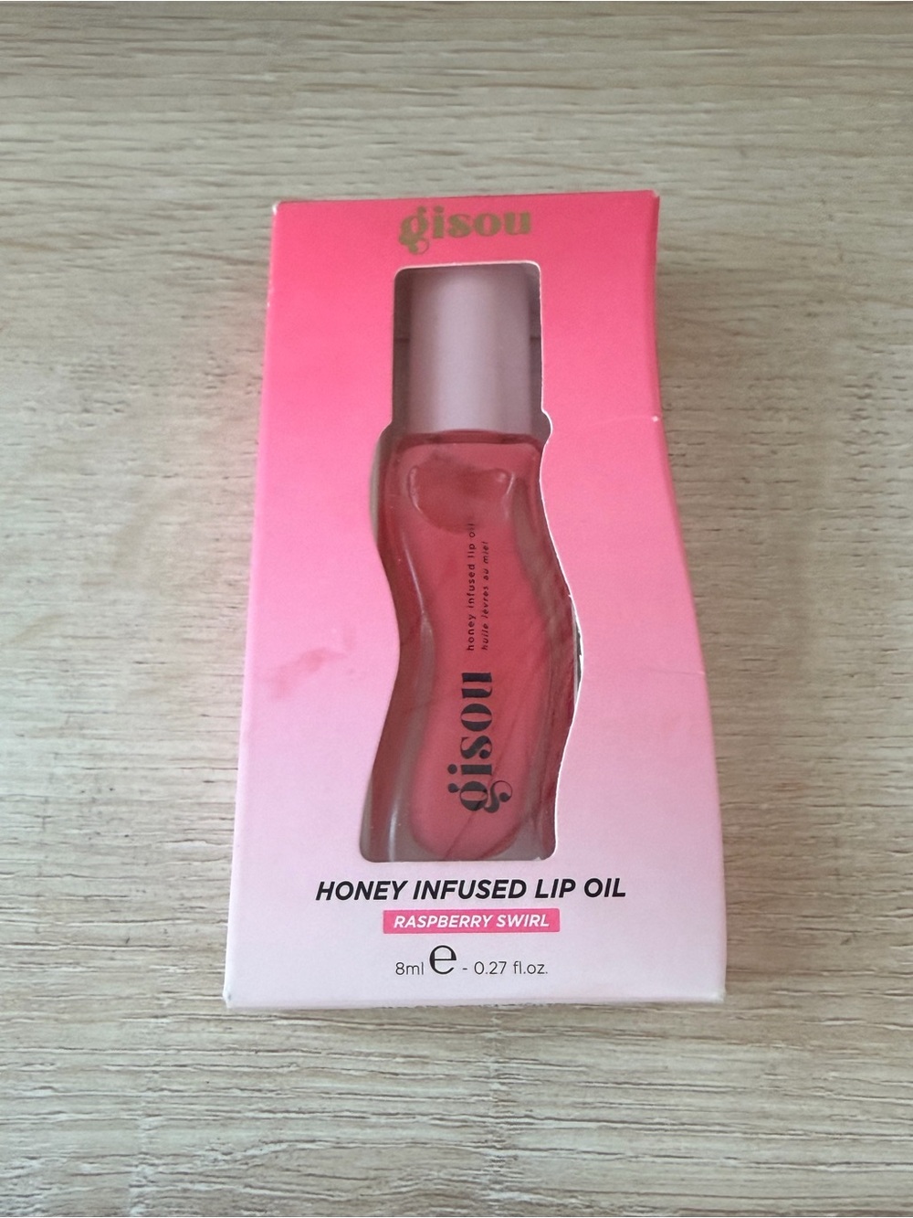 Gisou Honey Infused Lip Oil – Bee-Llini Raspberry Swirl– 8 mL / 0.27 fl oz